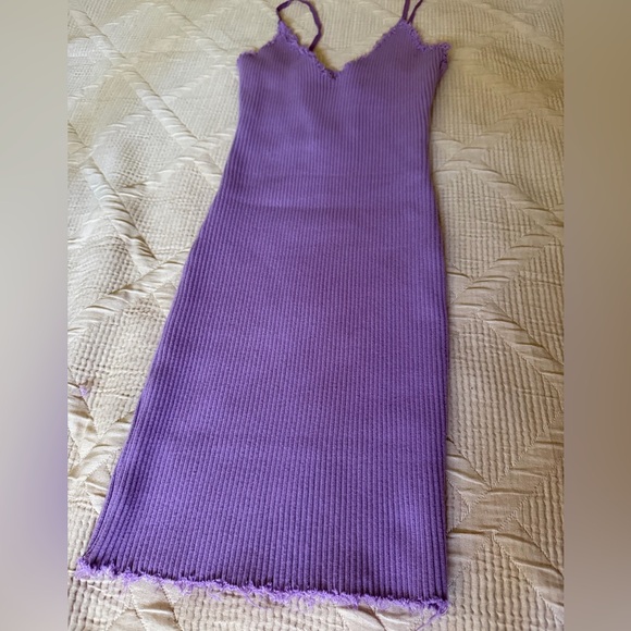 Better Be Lavender Ribbed Midi Dress - Picture 3 of 10